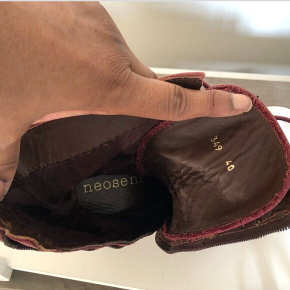 Neosens Suede boots, Burgundy, Womens, Size EU 40 / US 9, Victorian - Picture 10 of 13